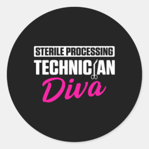 Steriele Verwerkingstechnicus Diva Tech Ronde Sticker