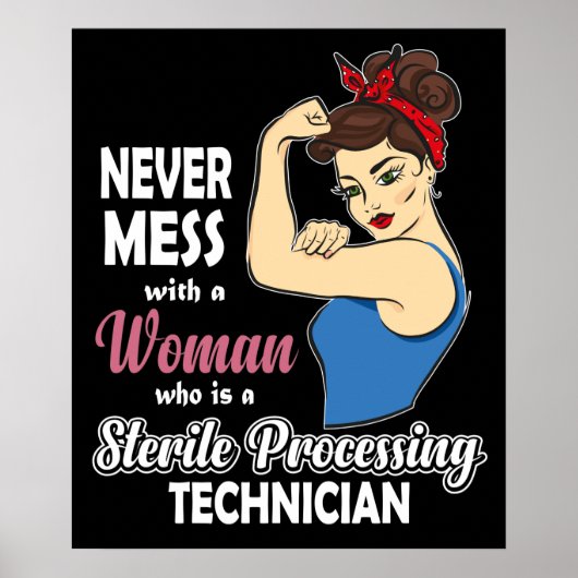 Steriele verwerkingstechnicus Gift Women Autoclave Poster (Voorkant)