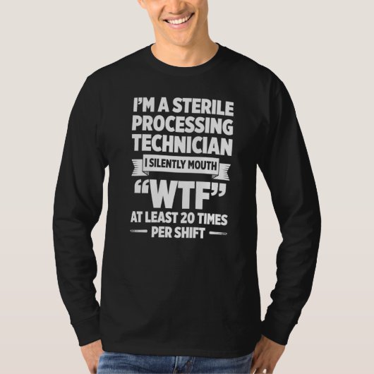 Steriele Verwerkingstechnicus Silently Tech T-shirt (Voorkant)