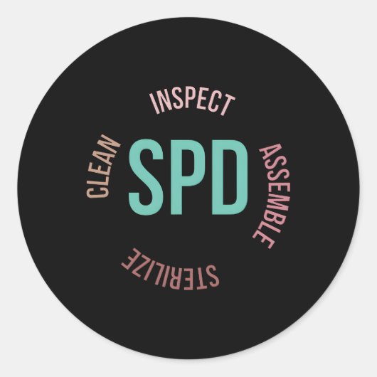 Steriele Verwerkingstechniek Steriele Verwerkingst Ronde Sticker (Voorkant)