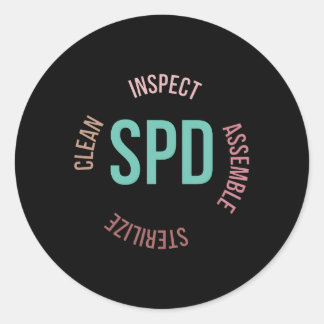 Steriele Verwerkingstechniek Steriele Verwerkingst Ronde Sticker