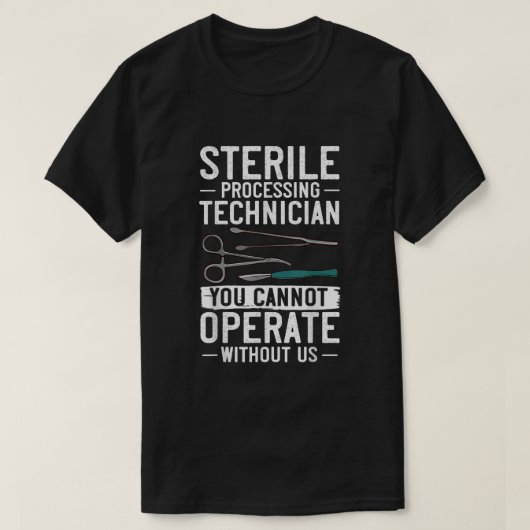 Steriele-verwerkingstechnieken, certificatiebeheer t-shirt (Design voorkant)