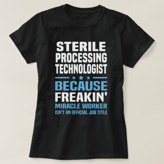 Steriele-verwerkingstechnologie T-shirt (Design voorkant)