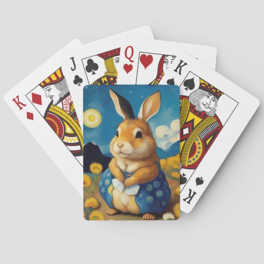Sterige lentekonijn pokerkaarten (Achterkant)