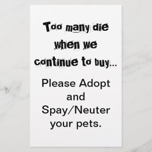 Sterilisatie Castratie Adoptie Folder