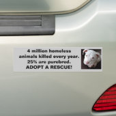 Steriliseer Castreren Adopteer bumpersticker (Op auto)