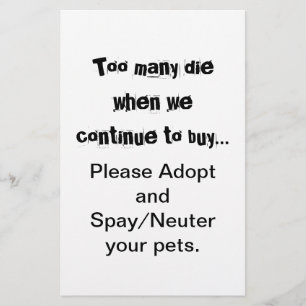 Steriliseer Castreren Adopteer Flyer