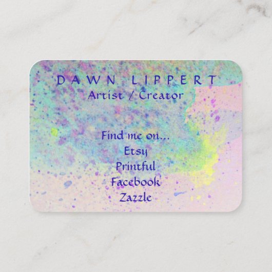 Sterk, 3,5 x 2,5-inch Visitekaartje (Achterkant)