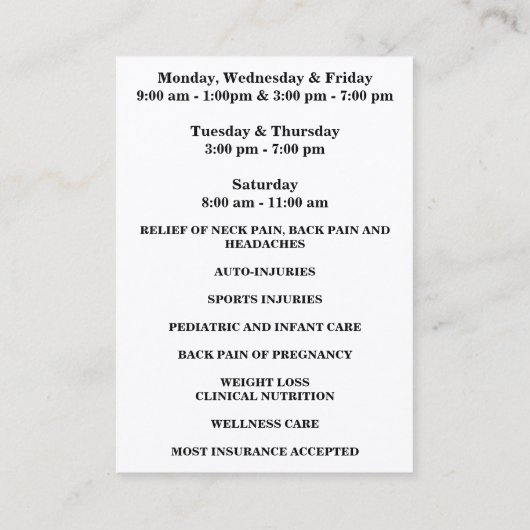 Sterk, 3,5 x 2,5-inch Visitekaartje (Achterkant)