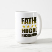 Sterk aanbevolen 5-sterren vader koffiemok (Voorkant rechts)