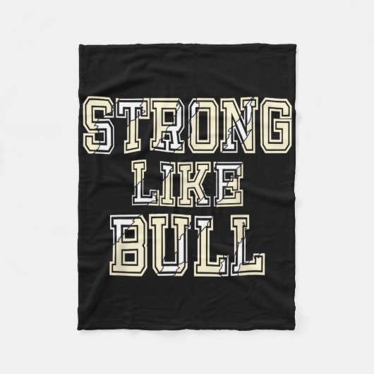Sterk als Bull Bodybuilding en Power Lifting 1 Fleece Deken (Voorkant)