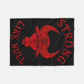 Sterk als Bull Bodybuilding en Power Lifting Fleece Deken (Voorkant (Horizontaal))