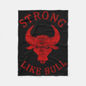Sterk als Bull Bodybuilding en Power Lifting Fleece Deken (Voorkant)