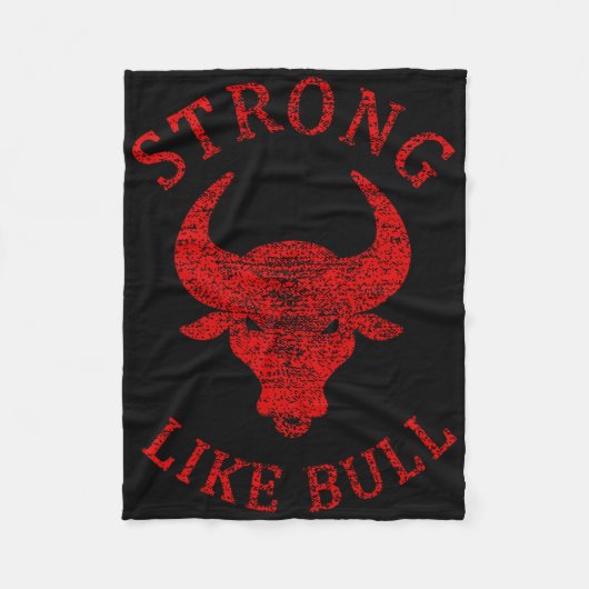 Sterk als Bull Bodybuilding en Power Lifting Fleece Deken (Voorkant)