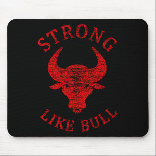 Sterk als Bull Bodybuilding en Power Lifting Muismat