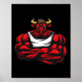 Sterk als Bull Bodybuilding Poster (Voorkant)