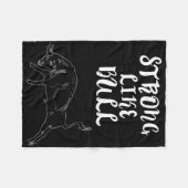 Sterk als Bull Powerlifting Bodybuilding Fleece Deken (Voorkant (Horizontaal))