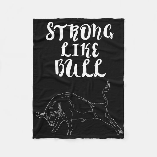 Sterk als Bull Powerlifting Bodybuilding Fleece Deken (Voorkant)