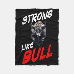 Sterk als Bull Powerlifting Bodybuilding Gym Fleece Deken