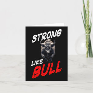 Sterk als Bull Powerlifting Bodybuilding Gym Kaart