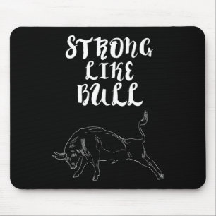 Sterk als Bull Powerlifting Bodybuilding Muismat