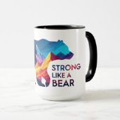 Sterk als een Beer kleurrijk buitenshuis Mok (Voorkant rechts)