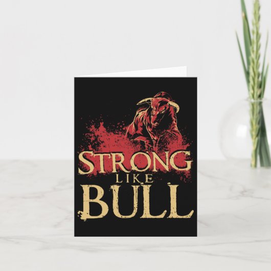 Sterk als een Bull Powerlift Bodybuilding 1 Kaart (Voorkant)