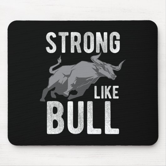 Sterk als een Bull Powerlift Bodybuilding 2 Muismat (Voorkant)