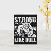 Sterk als een bull Powerlift Bodybuilding Kaart (Gele Bloem)
