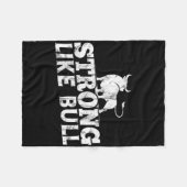 Sterk als een Bull Powerlifting Bodybuilding 10 Fleece Deken (Voorkant (Horizontaal))