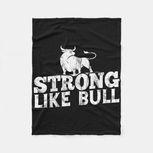 Sterk als een Bull Powerlifting Bodybuilding 10 Fleece Deken (Voorkant)