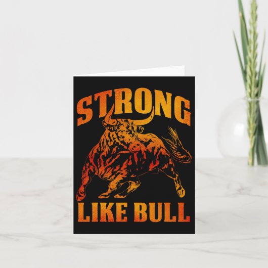 Sterk als een Bull Powerlifting Bodybuilding 11 Kaart (Voorkant)