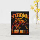 Sterk als een Bull Powerlifting Bodybuilding 11 Kaart (Gele Bloem)