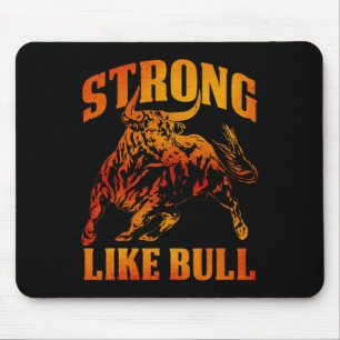 Sterk als een Bull Powerlifting Bodybuilding 11 Muismat