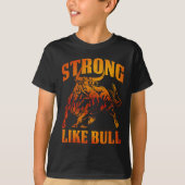 Sterk als een Bull Powerlifting Bodybuilding 11 T-shirt (Voorkant)