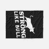 Sterk als een Bull Powerlifting Bodybuilding 3 Fleece Deken (Voorkant (Horizontaal))