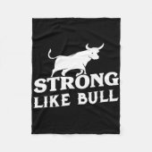Sterk als een Bull Powerlifting Bodybuilding 3 Fleece Deken (Voorkant)