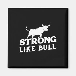 Sterk als een Bull Powerlifting Bodybuilding 3 Magneet