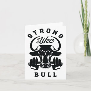 Sterk als een Bull Powerlifting Bodybuilding 6 Kaart