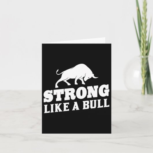 Sterk als een Bull Powerlifting Bodybuilding 9 Kaart (Voorkant)