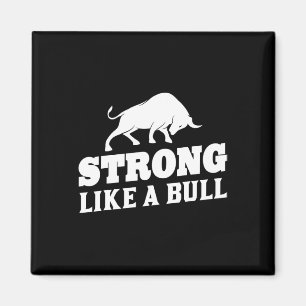 Sterk als een Bull Powerlifting Bodybuilding 9 Magneet