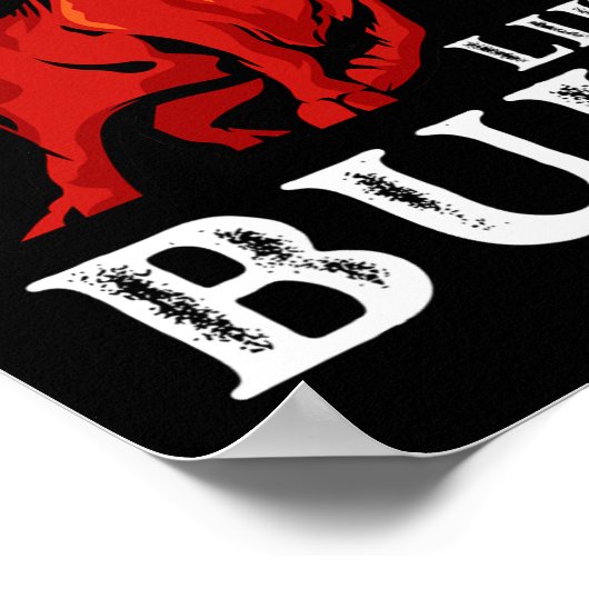 Sterk als een Bull Weight Powerlifting bodybuildin Poster (Hoek)