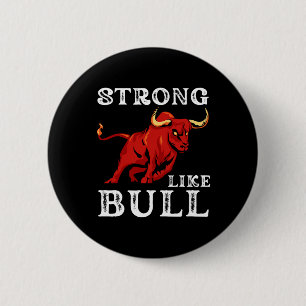Sterk als een Bull Weight Powerlifting bodybuildin Ronde Button 5,7 Cm