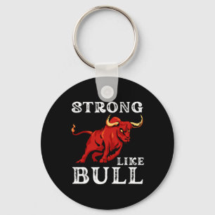 Sterk als een Bull Weight Powerlifting bodybuildin Sleutelhanger