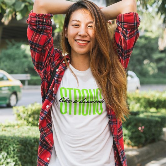 Sterk als een diamant Motivatie citaat T-shirt