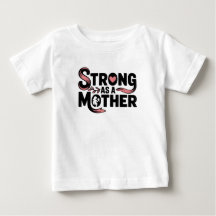 Sterk als een moeder Baby - Zwart & Roze Baby
