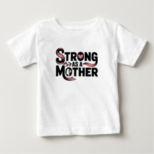 Sterk als een moeder Baby - Zwart & Roze Baby