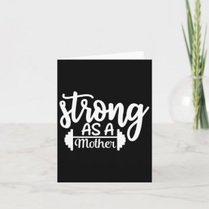 Sterk als een moeder oefening Fitness Workout Gym Kaart
