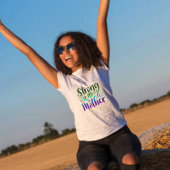 Sterk als een Moeder Zwart Modern Script T-Shirt