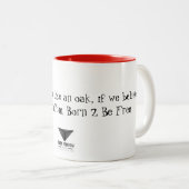 Sterk als een Oak-keramische koffie-Mok Tweekleurige Koffiemok (Voorkant rechts)